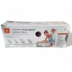 Stokke® Flexi Bath® Tub Bundle Pack – White/Aqua | New in Box, Never Used